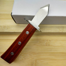Factory direct sales of stainless steel oyster knife wooden handle thickening oyster knife seafood shell knife