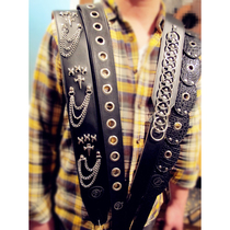 vorson guitar strap bass strap punk rock nail strap personality design 06D61 series