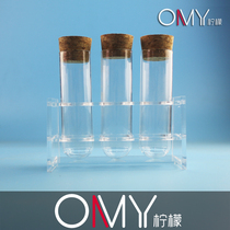 Set 3 18 20 25 30*100 glass test tube with Cork 3 hole transparent acrylic test tube rack