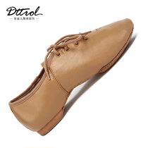 Deteer dance soft-soled shoes cowhide dance shoes modern dance shoes practice shoes teacher shoes jazz dance men and women Adult