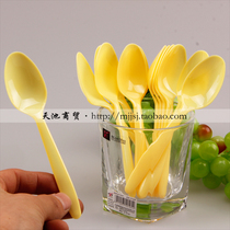 Disposable plastic rhubarb spoon DS1 shaved ice spoon Soup spoon large spoon spoon spoon Rice spoon Small spoon
