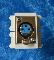 120-type cannon female base welding module Three-hole microphone welding socket with ground socket Wall socket module