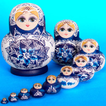Yakluz Hand-painted Business Gift Birthday Gift Linden Wood Brand Russian set 10 floors 1070
