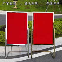 Water card display stand Stand signboard Stainless steel billboard poster stand Hotel L-foot welcome card guide card