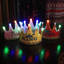 Prince Princess Crown party Adult Children Baby Birthday Hat Birthday Hat party Hat Glowing Headwear