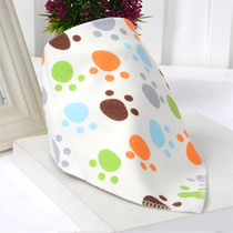 Baby Triangular Towel Baby Saliva Towel Pure Cotton Double Layer Press Button Newborn Child Surrounding Mouth Hood Spring Summer Round Neck Scarves