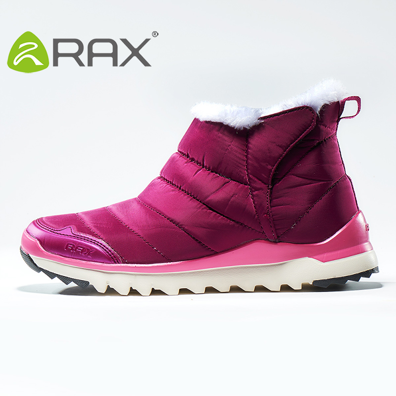 RAX snowflake boots, women's skid-proof and warm outdoor shoes, waterproof climbing shoes, travel shoes, cold-proof shoes and thick snowshoes