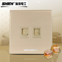 Ruihe computer telephone socket Broadband network cable network weak current computer telephone drawing socket panel