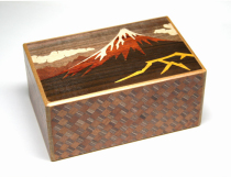 ★Japan Hakone EMS straight hair★10 steps★Send wood fine work Lei Mount Fuji and flower secret box★