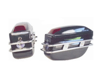 Universal Prince motorcycle side box Rear hanging box Side box Tail box accessories K6 belt frame Black