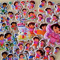 Dola children early teach cartoon three-dimensional stickers Puzzle Kindergarten Baby Reward Small Collage