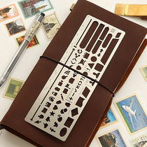 Na hut creative painting graffiti ruler multifunctional hollow tent ruler stainless steel template geometric figure ruler