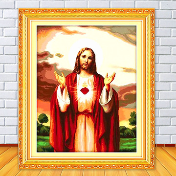 十字绣梦娜丽莎吾爱耶稣基督教十字架满绣最新款客厅大画人物正品