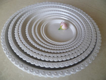 Plastic tray flowerpot tray receptacle lace large round white resin Lotus full 28 thickened