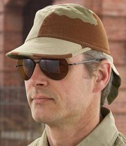 New French military version of Daguet desert rice color Bigeard hat small soldier swallowtail hat summer cap