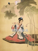 Meticulous painting White drawing landscape painting flower and bird painting physical drawing 124