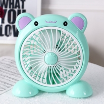 Cartoon cute electric fan desk fan student dormitory cute treasure Mini small fan bedside office Big Wind