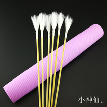  Little fairy ear digging tool moistened soft crane hair rod 6 tube ear picking tools Flat head soft hair brush to dig ears