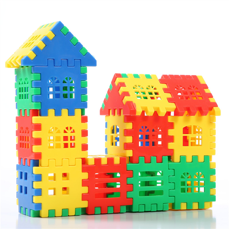 Building block toys 3-6 year old large plastic house assembled into girls, boys and babies, puzzle 1-2 year old children's toys