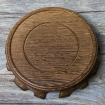 (Picking up the pavilion) hand-carved wooden tea tray chicken wing wood coaster Cup cushion cup holder heat insulation pad tea ceremony orderrest support