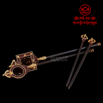 Tibetan tantric utensils fire offering utensils Nepali handmade brass half vajra pestle four karma protection spoons fire offering spoons