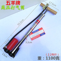 Wuyang brand high pressure steel pump electric mountain bike air pump manual family air cylinder American and British mouth dual purpose