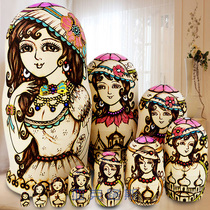 Yakuz bursting with hand-painted business gifts Birthday Gifts Linden Wood Russian set 10 floors 1069