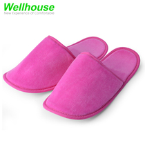 wellhouse outdoor travel men's and women's non-slip slippers velvet folding travel slippers storage bag
