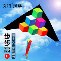 Kite Weifang Baite kite umbrella cloth resin rod Backgammon kite Smooth easy to fly large player kite