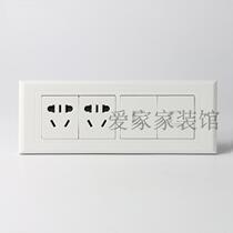 Chint NEW5G switch socket four-digit two-plug phone computer Zhitai 118 wall switch