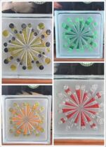 Inner frosted meteor pattern glass brick partition glass tile TV background wall partition effect Picture glass brick manufacturer