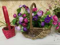 Three pastoral factories direct sale grass Willow rattan weaving flower basket fruit basket portable basket multi-meat basket