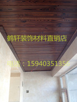 Pine wood paint-free carbonized relief drawing seamless sauna board ceiling wall panel promotion