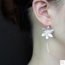 Original Handcrafted Temperament Earrings Lotus Earrings Earrings Earrings Woman Jewelry 925 Silver Ornament Ear Pendant Long gift