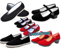 Adult children perform clothes old Beijing cloth shoes army shoes eight Route Red Army black special cloth shoes men and women shoes