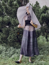 Original designer brand class Xiaoxue cut label a stitching pleated round neck sleeveless dress women