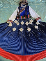 Yunnan Lijiang minority Mosuo Naxi Pumi Lisu big swing skirt dance costume customization