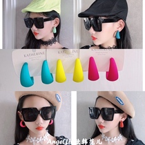 Girls catwalk retro earrings 2021 summer New Foggy yarn harbor wind without ear clip jewelry Joker earrings