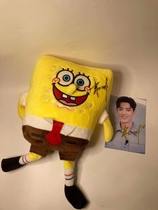 Xiao Zan autograph SpongeBob Doll Plush Toy Activity Live Pro-sign Fidelity Fans Support Around