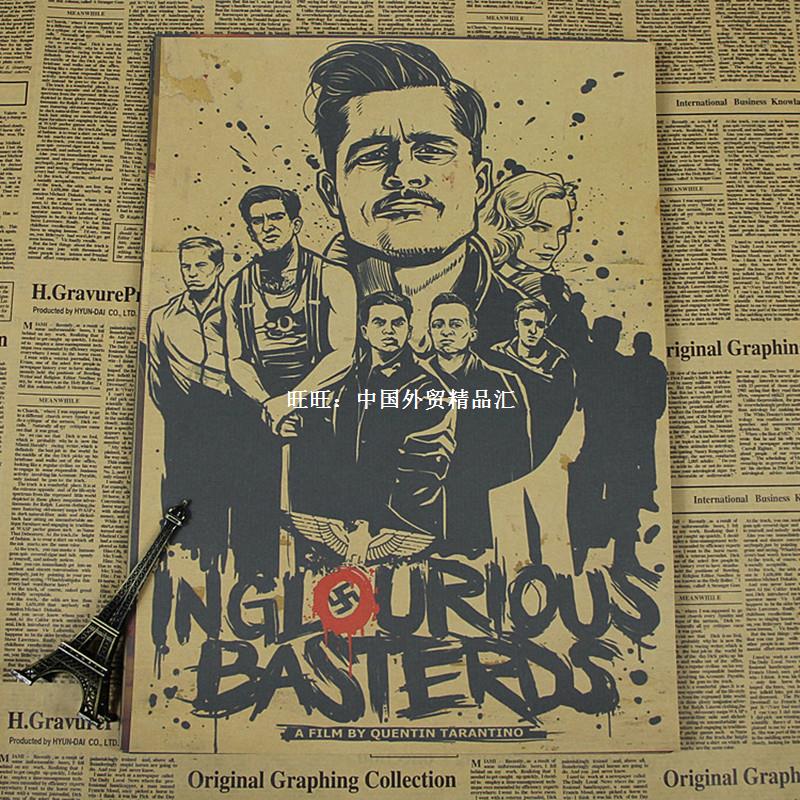 Vintage Classic Movie Inglourious Basterds Poster Cafe Bar H
