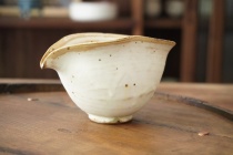 No White full hand made Japanese retro coarse pottery white makeup powder introduction series Tea Sea good road cup tea division