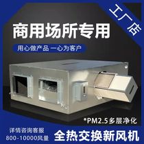 Fresh air system commercial full heat exchange fresh air fan central pipeline indoor purification large-scale place fresh air ventilator