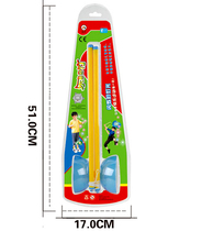 Double Head Fun Empty Bamboo Suit Traditional Nostalgic Children Fitness Plastic Pole Toy Wind Bamboo Pull Bell
