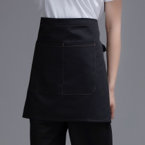 Black Starbucks half-body small half-apron front hall female service desk restaurant short coffee color canvas custom LOGO