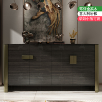 Shoe cabinet light luxury household partition cabinet Italian solid wood porch cabinet post-modern hall decoration cabinet villa minimalist shoe cabinet