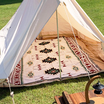 Camping Decoration Camping Carpet Tent Blanket Small Red Book Table Cloth Retro Picnic Mat Cover Blanket Cape Beatle Shoulder Outdoor Supplies