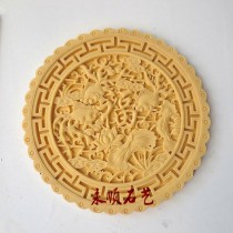 Sandstone round carving sculpture Artificial sandstone relief living room bedroom indoor and outdoor decoration materials Chinese pendant two