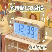 ins brief alarm clock students special creative girl child desktop clock up to wake theaver electronic clock small