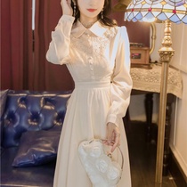 French retro girl Art dress Mori 2021 Autumn New Super fairy long sleeve thin high base skirt