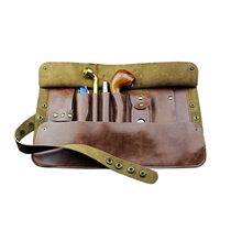 Multi-bucket large-capacity manual leather pipe bag cowhide cigarette bag can hold cigarette case lighter